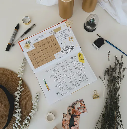 Agenda personal personalizada o bullet journal