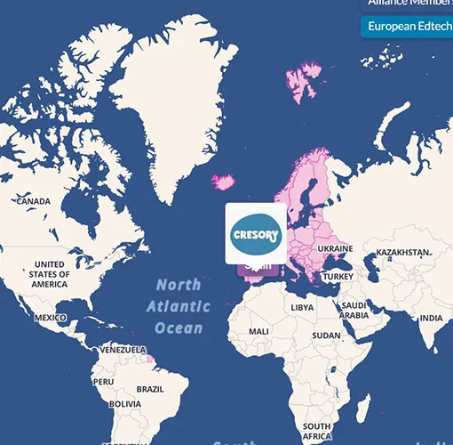 Cresory en el european edtech map