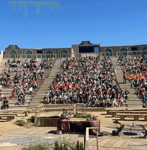 Espectáculo, para niños y adultos, en el parque medieval