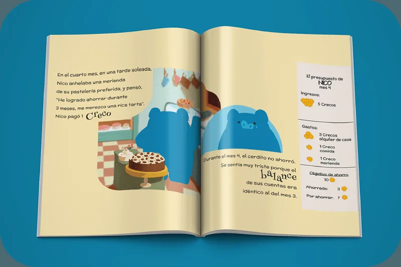 Libro para el ahorro. Nico ahorra para comprar un videojuego